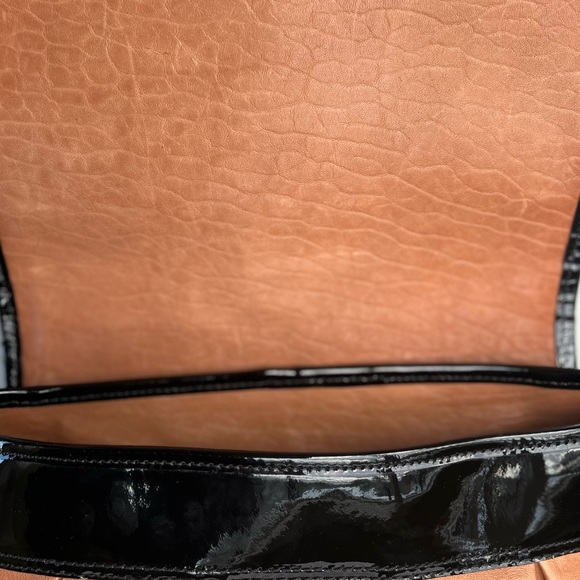 Fendi B Authentic Buckle Bag, Brown with Black Patent Leather - Picture 9 of 15